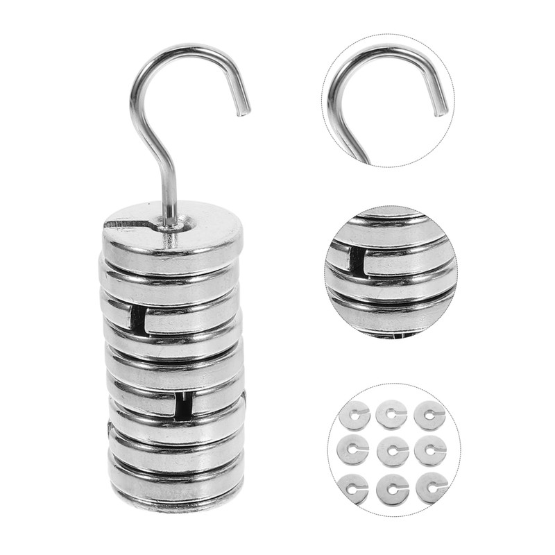 Sosoport Laboratory Slotted Mass Set Chrome Plated Iron Weights with