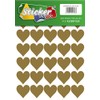 35 Foil PVC Rubber Hearts, 40 mm, Gold, Weatherproof, Heart