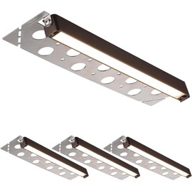 LEONLITE 12 Inch LED Hardscape Lighting, Update Retaining Wall Light, LED Landscape Lighting, 12-24V AC/DC Paver Light Low Voltage, 3W/5W/7W Dimmable Outdoor Step Lights, 2700K Soft White, ETL, 4 Pack