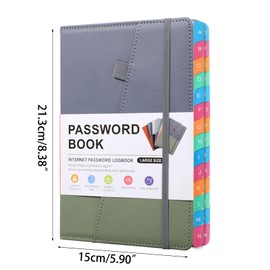 Password Book with Tabs. Internet Addresses and Password Organiser Logbook with Alphabetical Tabs. Password Keeper Password Book