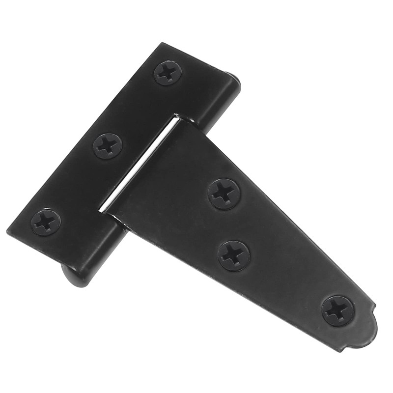 Rierdge 6 Pcs 2 Inch T Strap Hinges, Black Heavy