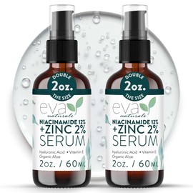12 Niacinamide Serum for Face  Zinc PCA - Vitamin B3, 2 Zinc PCA and Hyaluronic Acid Serum Known to Even Skin Tone, Shrink Pores, Pump Fine Lines,... 