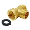 Joywayus 3/4 GHT Threaded Brass Garden Hose Fitting Tee T
