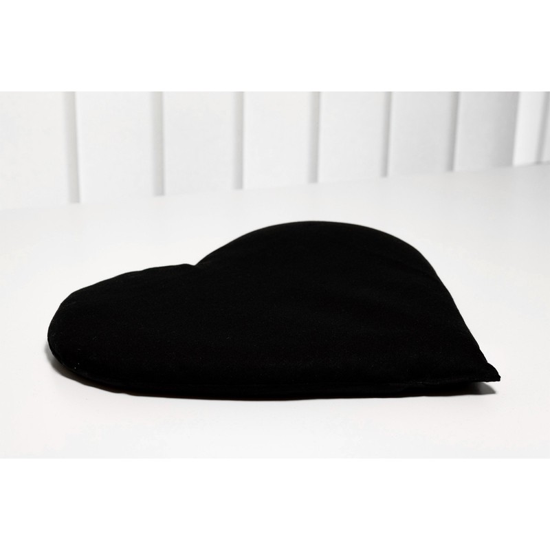 Rapeseed Cushion Heart Approx. 30 x 25 cm – Black