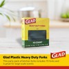 Glad Plastic Heavy Duty Forks, 70ct Green Cutlery Forks |