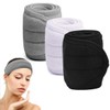 6 diademas Dokpav en negro, blanco y gris con velcro,