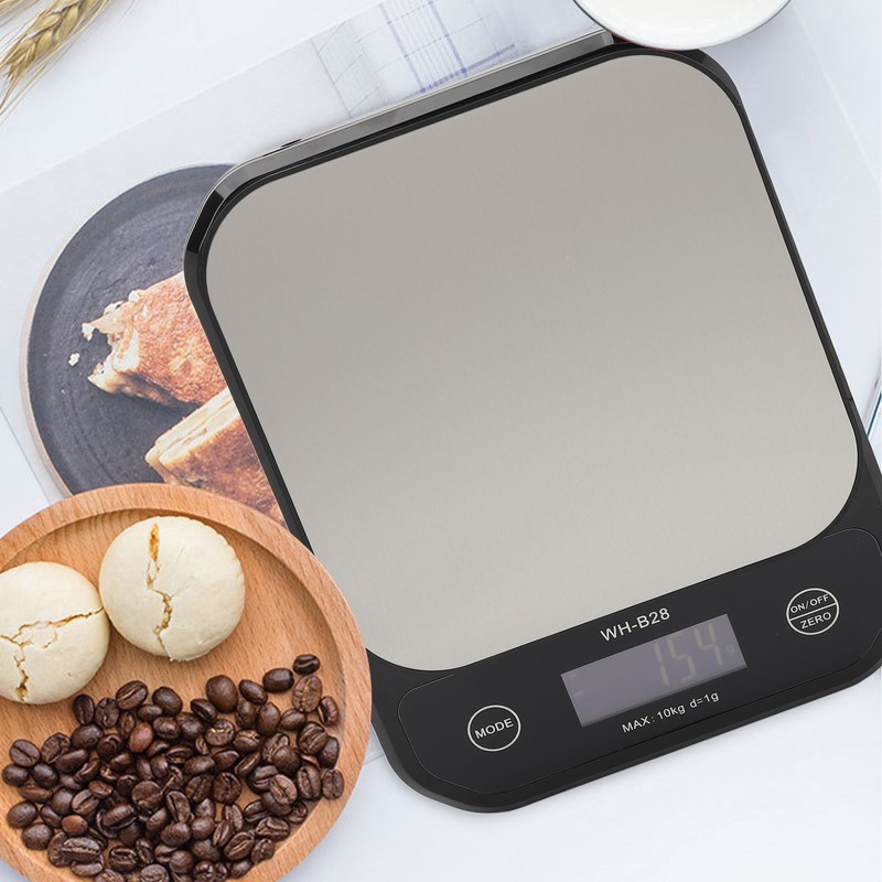 Kitchen Scale 0.035oz to 22.0lb IP7 Waterproof LCD Display Stainless