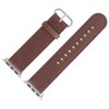 MARBURGER Watch Strap 22 mm Leather Brown Silver Smooth –