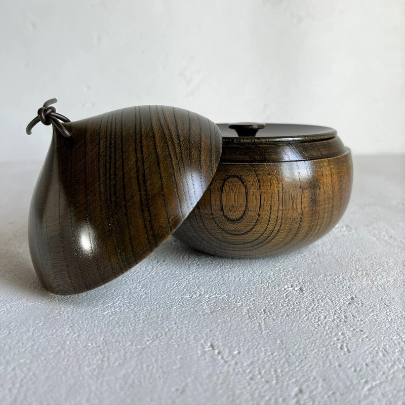 浅田漆器工芸 欅茶入 栗 AS3-2