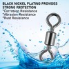 Alwonder 100PCS Micro Swivels for Fly Fishing, Small Rolling Barrel