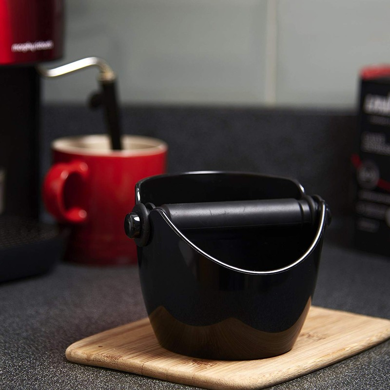 Avanti Compact Espresso Coffee Grounds Knock Box with Removable Knock
