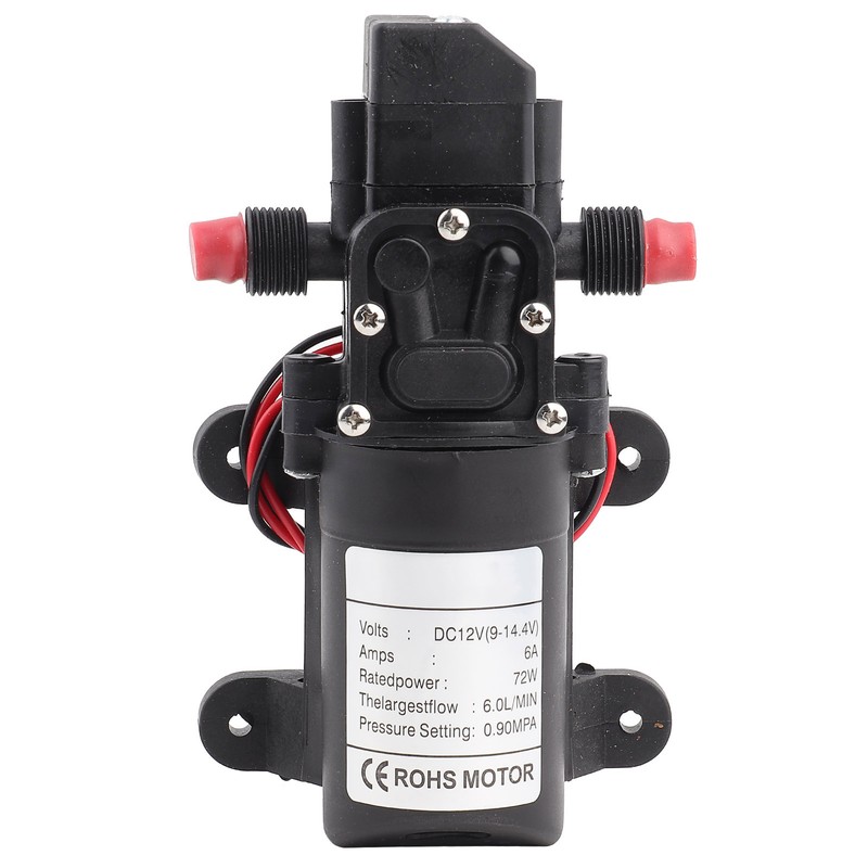 Diaphragm Water Pump Mini 2‑Way Thread Right Outlet 6.0L/MIN 0.9MPA
