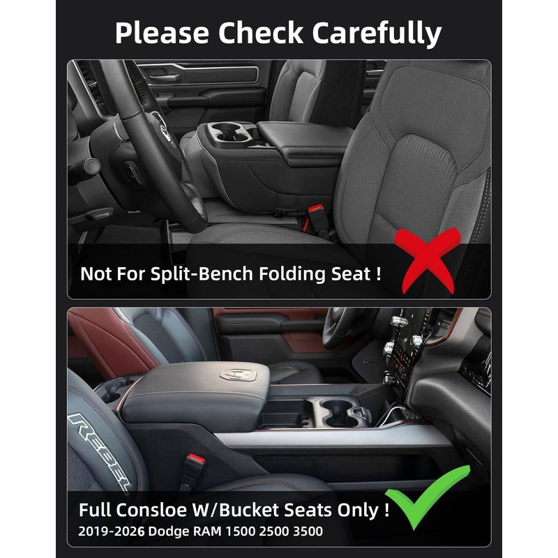 LANGBEAN Center Console Organizer for 5th Gen 2025 2024-2019 Ram