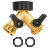 LIULO TOOL Brass Garden Hose Splitter 2 Way, Hose Y