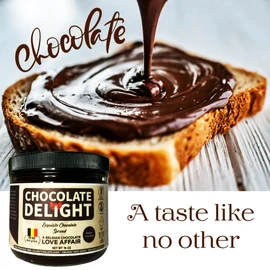 Chocolate Delight Spread Made with Julian’s Valleys Ghee Butter/Dates Syrup/Belgium Chocolate - 14OZ Non-GMO, Lactose Free, Gluten Free, Paleo & Keto Friendly