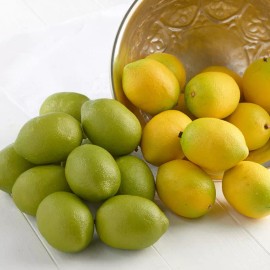 Unbranded Package of 24 Assorted Size Artificial Lemon and Limes