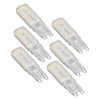 6pcs G9 LED Bulbs 7W Dimmable 360° Illumination Replacement Light