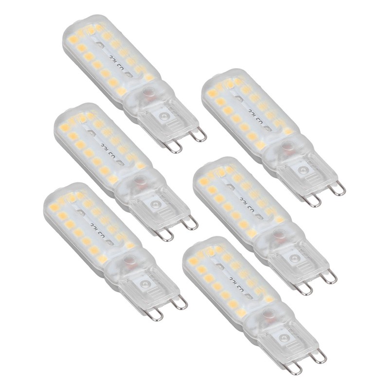 6pcs G9 LED Bulbs 7W Dimmable 360° Illumination Replacement Light