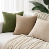 Woaboy Pack of 2 24x24 Inch Decorative Boucle Throw Pillow