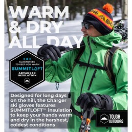 Tough Outdoors Waterproof Gloves Women - Ski Gloves Men - Warm for Winter Cold Weather Snow & Snowboarding - Men's Women's
