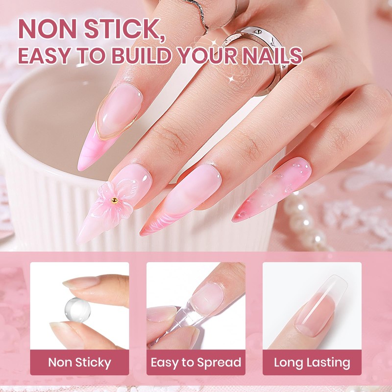 SUPWEE 3PCS Sculpting 3D Nail Gel Art Molding Solid Builder