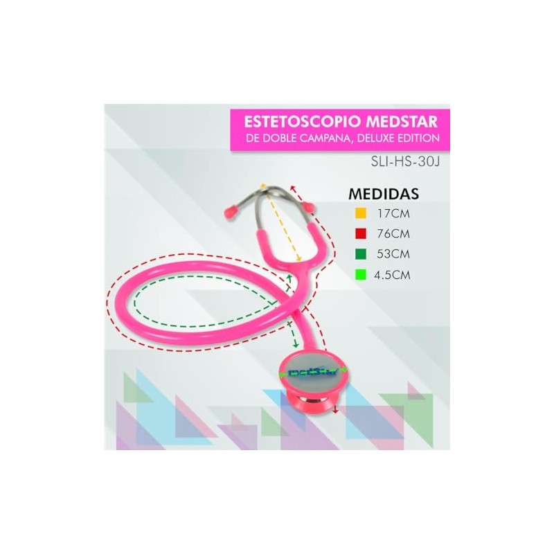 Medstar Estetoscopio Profesional de Doble Campana, »Campana de Acero Inoxidable,