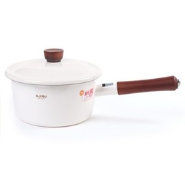Ejiri enamel pot, 18cm long, white, none / 에지리 법랑냄비 18cm 편수 화이트, 없음