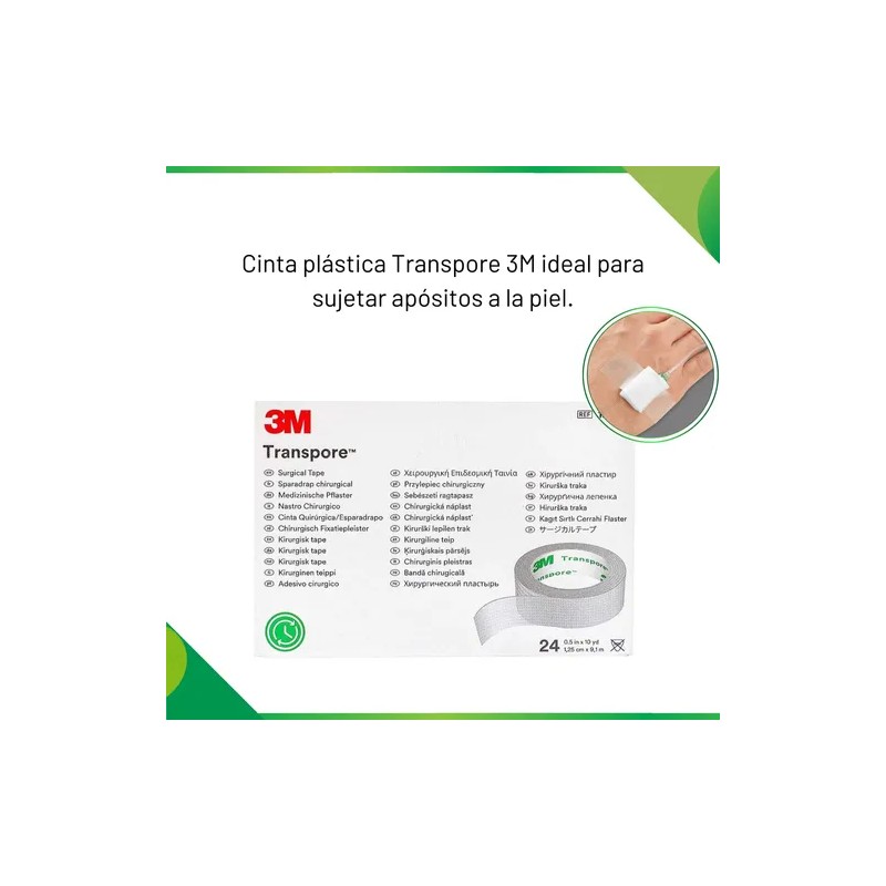 Cinta Transparente Transpore 3m 9 Metros Diferentes Medidas