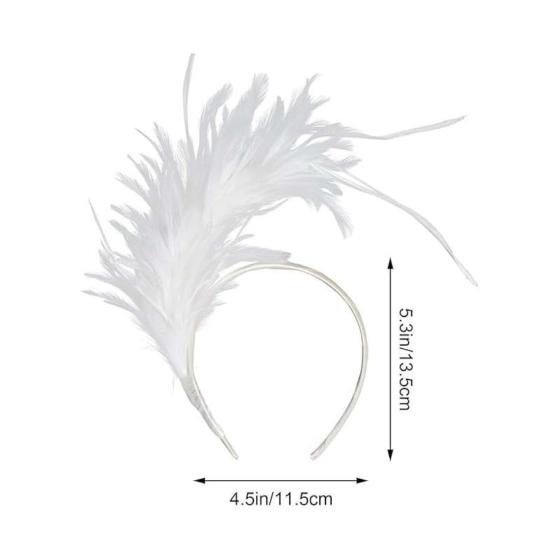 LUYANFX 1920s Feather Headband, Colourful Feather Hair Accessories, Women's Feather