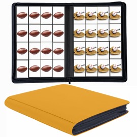 1000+ Pockets Trading Card Binder, 16 Pocket Ringless Side Loading Card Holder Album, Trading Card Album Fit for YuGiOh, MTG, TCG, Game Cards, Sports Cards, Business Cards (Yellow)