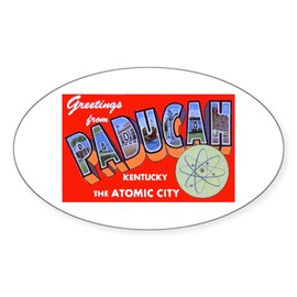 CafePress Paducah Kentucky Greetings Oval Sticker Oval Car Bumper Sticker