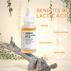 Lactic Acid Serum For Women, 30ML Moisturizing Lactic Acid 5% + Hyaluronic Acid Face Serum For Exfoliating, Dry Skin.