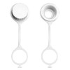 Drain Plug caps, Cooler Threaded Drain Plug Caps with Plastic Tether. Cooler Replacement Parts. Replacement Cooler Threaded Drain caps. White Cooler Drain Plug Cover. Set of 2.