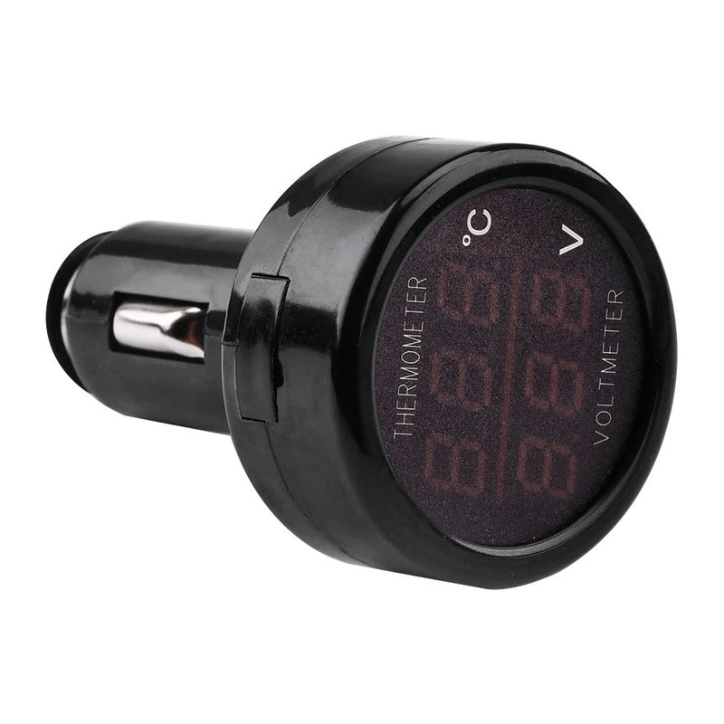 DiyStduio 2 in 1 Digital Voltmeter Thermometer DC8-36V Dual Display