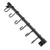 LIFKOME 1Pc Wall Mounted Kitchen Utensil Hook Rack Black Hanging
