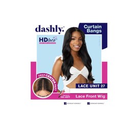 Sensationnel Dashly lace Front Wig - hand tied ear to ear soft lace synthetic with baby hair 5 Inch Deep Part - Dashly lace unit 27 (2 DARKBROWN)