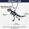 Bandmax Stainless Steel Dinosaur Necklace for Men Dinosaur Animal Skull