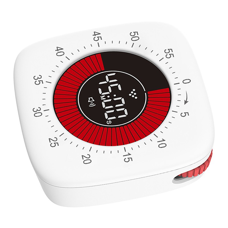 Digital Visual Timer Rechargeable 60 Minute Countdown Kids Study Desk