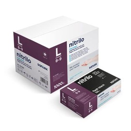 Santex Nitrile Gloves S/Powder Black T/Large G