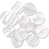 Lab Coat Buttons Clear 0.75in 4-Hole Sewing Buttons Color Clear