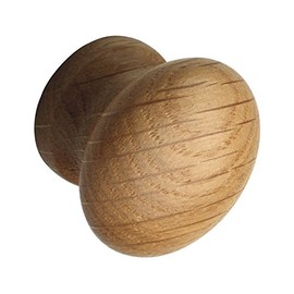 ALLES IM GRIFF Anu Door Knob Diameter 35 mm - Cabinet Knob Depth 28 mm - Painted Oak