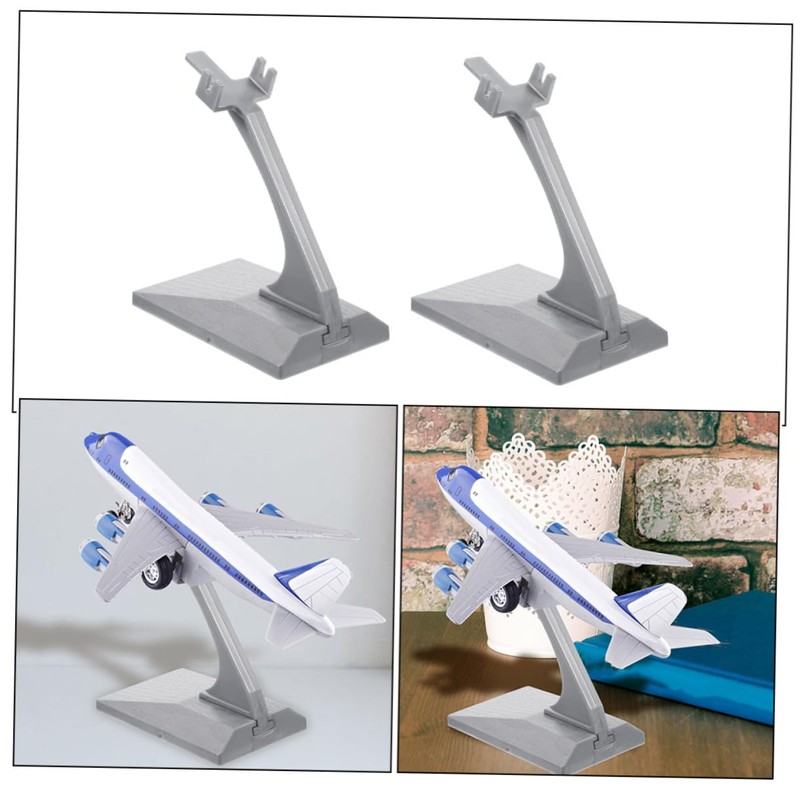 PERSELOSO 5個 飛行機モデル用ディスプレイスタンド 安定した製ブラケット 工具不要で簡単立 家 オフィス向け卓上収納ラック 模型展示に