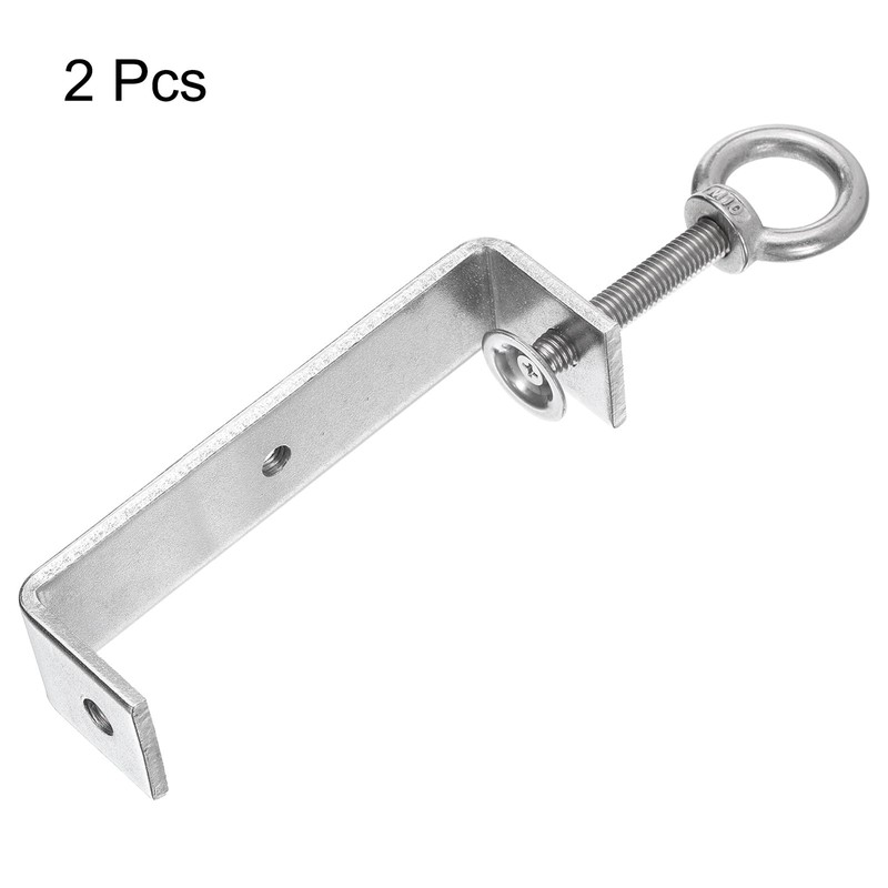 HARFINGTON 2Pcs Stainless Steel C Clamp 120mm Wide Jaw Opening