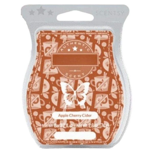 Apple Cherry Cider Wickless Candle, Tart Warmer Wax Bar, 3.2