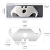 Vickay 30 Pack Utility Knife Hook Blades, SK5 Steel Heavy