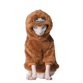 Sphynx Cat Sweater Winter Warm Thickened Stratch Hairless Cat Clothes Cat Vest for Devon,Cornish,Peter Bald, Small Kitten (X-Small)