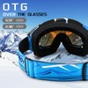 FEISEDY Ski Goggles, OTG Snow Sport Goggles for Adult Youth,
