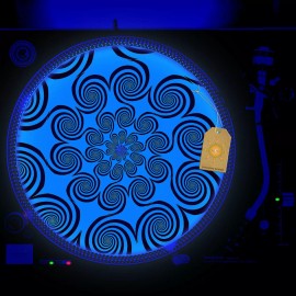 For Technics, For Audio-Technica, For Denon, For Numark, For Pioneer, For Stanton, For Reloop Swirls Turntable Slipmat GLOW BLACKLIGHT 12 inch for DJ Vinyl LP