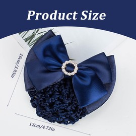 2 Stück Haarnetz, Haarnetz Dutt, Dutt Ballett Mädchen,Dutt Glitzer, Haarnetze Elastische für Krankenschwestern, Tänzerin, Flugbegleiter(Blau, Mit Strass）