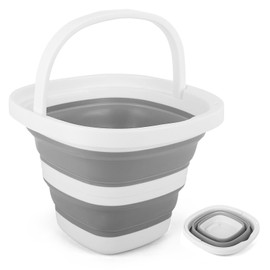 Collapsible Bucket 5L, Foldable Mop Bucket Car Wash Buckets with Handle for Cleaning Supplies, Portable Sink Wash Basin Storage Bin Ice Tub for Fishing Beach Outdoor Camping Kitchen RV Accessories